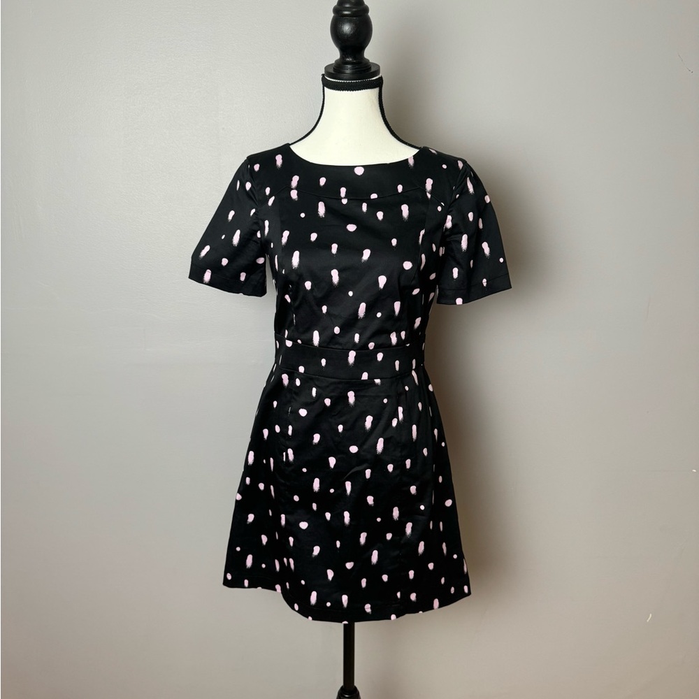 French Connection paint dot cut-out back mini dress size 10 - Picture 8 of 10